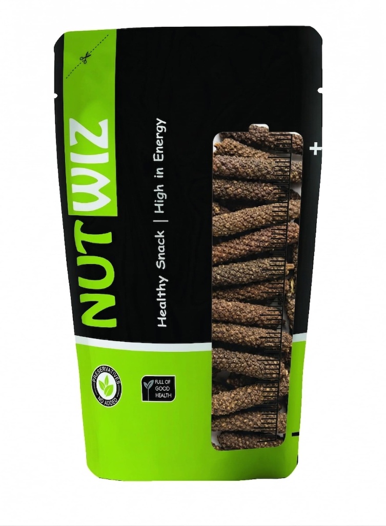 Nutwiz Badi Pipal 200 Grams | Long Pepper for Pickles, Masalas, Ayurvedic & Desi Remedies | Badi Peepal contains Antioxidants and Anti Inflammatory to fight Pain & Boost Immunity | Pippali Traditional Indian Ingridient for Restaurant Style Taste | Thippili | Pippallu | Thippili | Hippali | Pippal | Pimpali | Lindi Pipar | Pipali