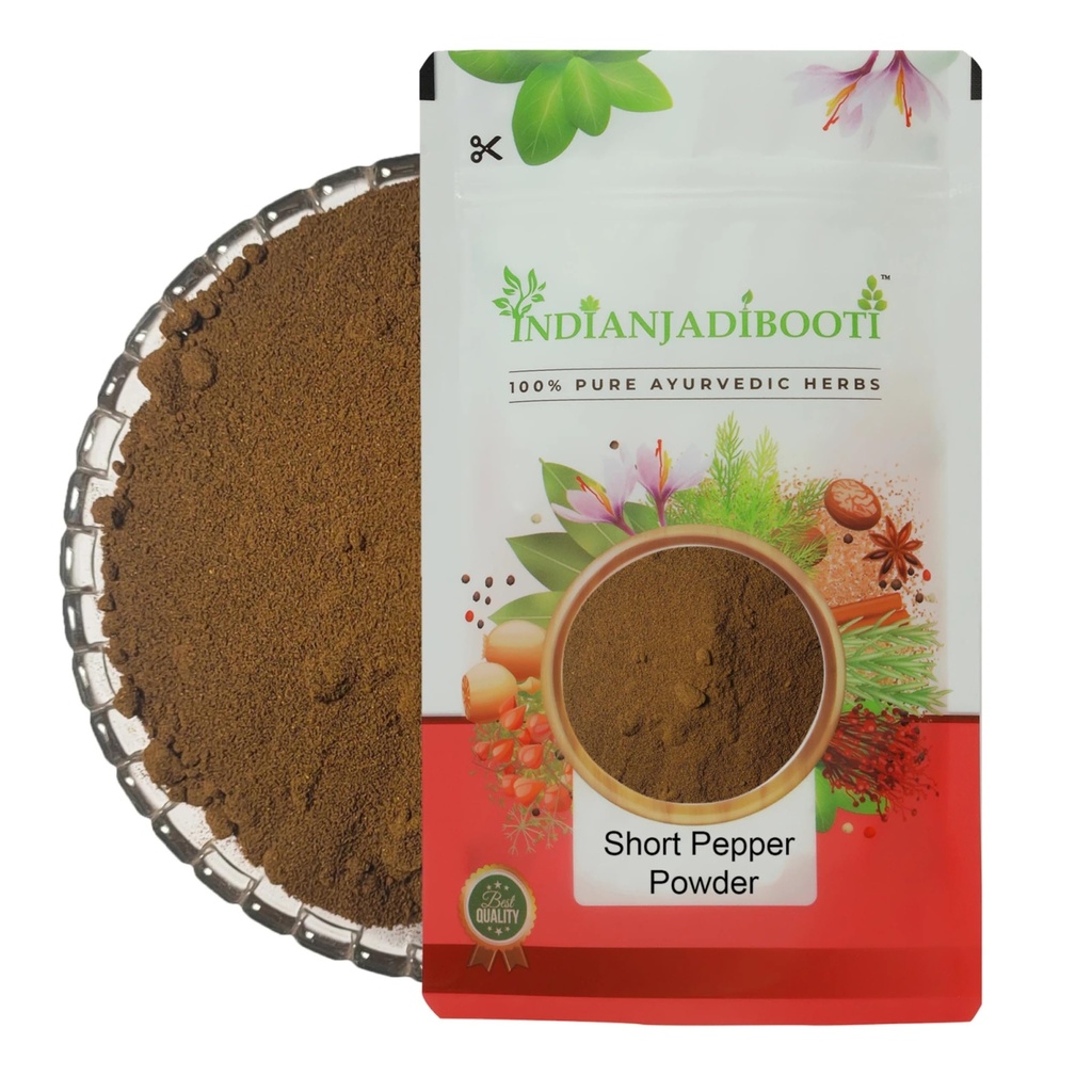 IndianJadiBooti Pipal Choti Powder (Small Long Pepper/Pippali) – Pure Raw Pippali Whole – Natural Respiratory Rejuvenator & Metabolic Igniter – Helps Maintain Lung Health & Digestion – 100g