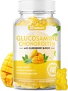 Suikervrije Glucosamine Chondroïtine Gummies, Extra Strength 1500mg Glucosamine met Chondroïtine MSM & Vlierbes & Turmeric, Gezamenlijke Ondersteuning Supplement voor mannen en vrouwen Move Free Joint Health