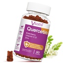 Quercetine Gummies, Quercetine met vitamine C Zink, bromelaïne, vlierbessen en vitamine D, Immuun ondersteuning Volwassenen Kids, Vrouwen Mannen, 60 Gummies Kauwbaar
