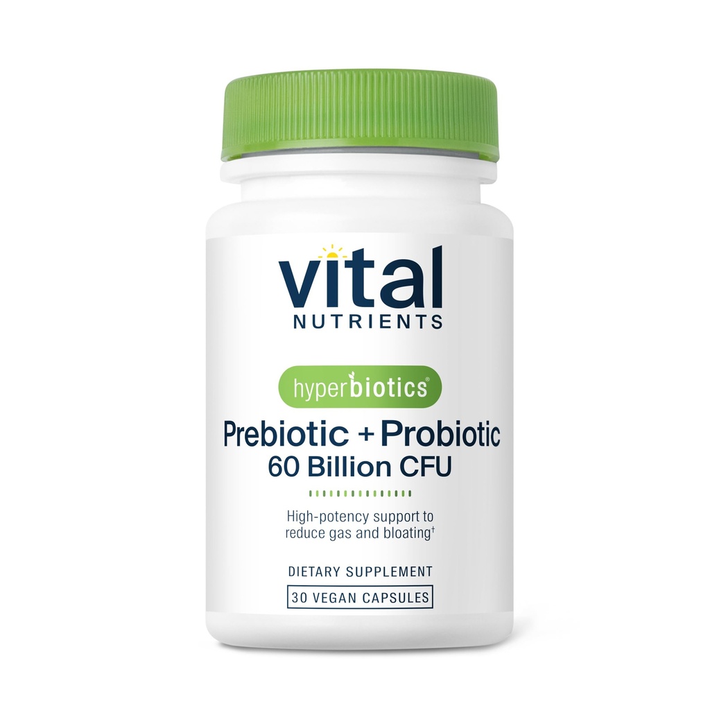 Hyperbiotica Vitale voedingsstoffen Prebiotica en probiotica voor vrouwen en mannen 60 miljard CFU 