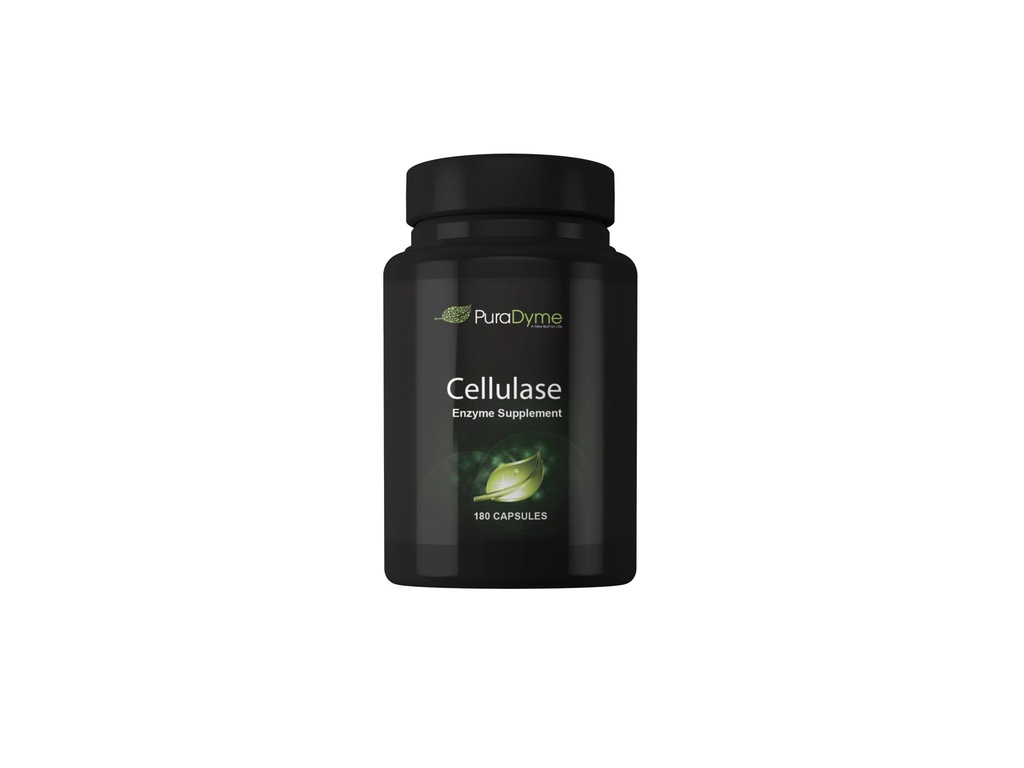 PuraDyme - Cellulase Enzyme Supplement, Ondersteunt spijsverteringsgezondheid, 180 capsules