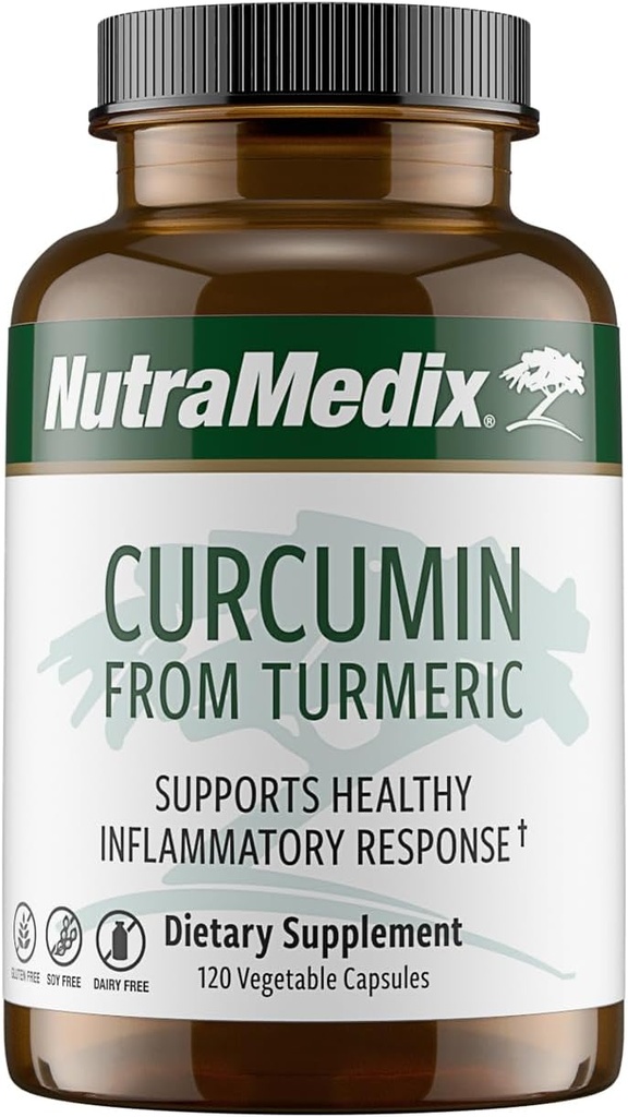 NutraMedix Curcumine - 500mg Kurkuma Capsules - Promoot een gezonde ontstekingsreactie, immuunsysteem, hersenen, hart- en leverondersteuning (120 capsules)
