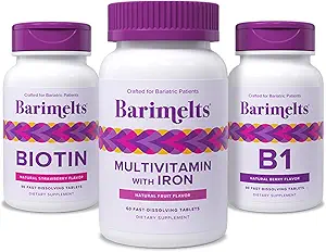 BariMelts Bariatric Feel-Bon Pack - Multivitamine avec Fer, Biotine et Vitamine B1