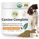 Wholistic Pet Organics Canine Compleet - Honden Multivitamine Poeder - 1 Lb - Dagelijkse hondenvitaminen en supplementen voor zelfgemaakte voeding - Immuunsysteem, huid, jas en algemene gezondheid - Klein en groot ras