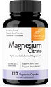 Sandhu's Magnesium Citrate Hoog Absorbeerbare Gluten, Soja dagboek Vrij Geen Fillers 120 Vegetarische Capsules