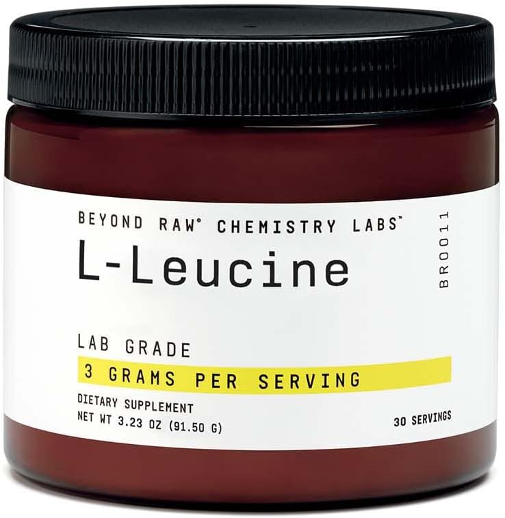 BEYOND RAW Chemie Labs L-Leucine Poeder, Brandstof Spieren, 30 porties