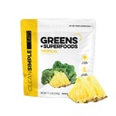 Clean Simple Eats Super Greens Powder, natuurlijk Flavored Greens Powder met Chlorella, Spirulina, Superfoods & Prebiotic Fiber, Geen kunstmatige ingrediënten, Glutenvrij, Tropische Groenen smaak, 30 Srvg