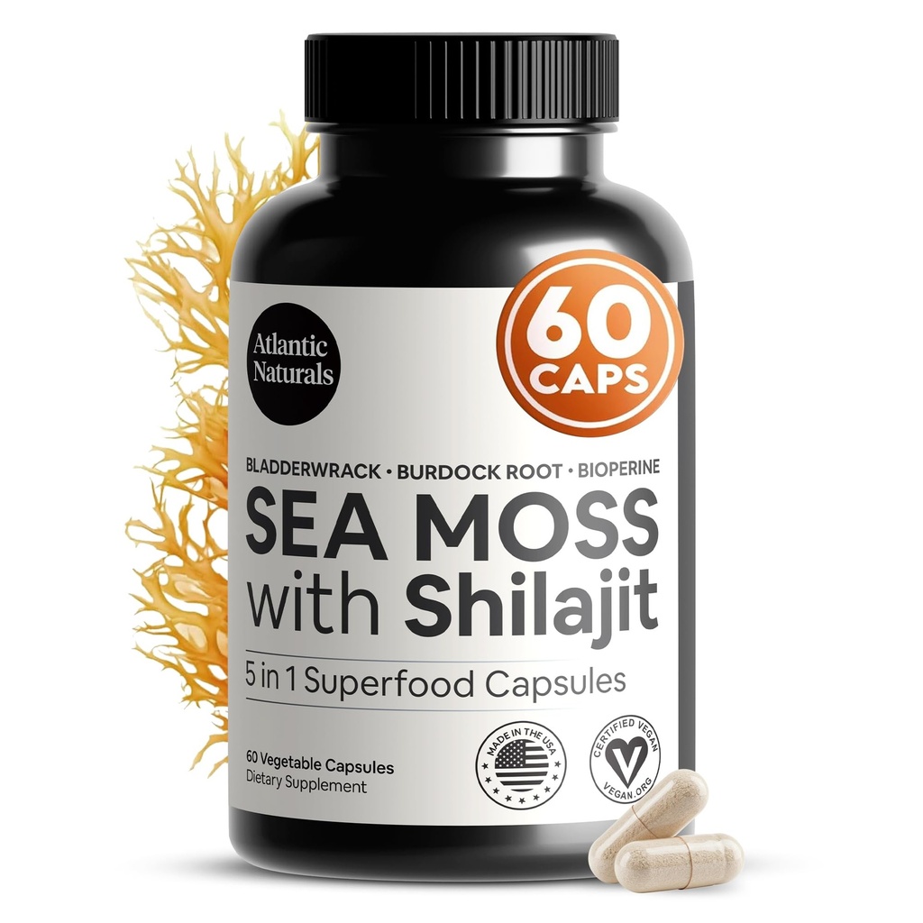 Atlantic Naturals Sea Moss and Shilajit Capsules 