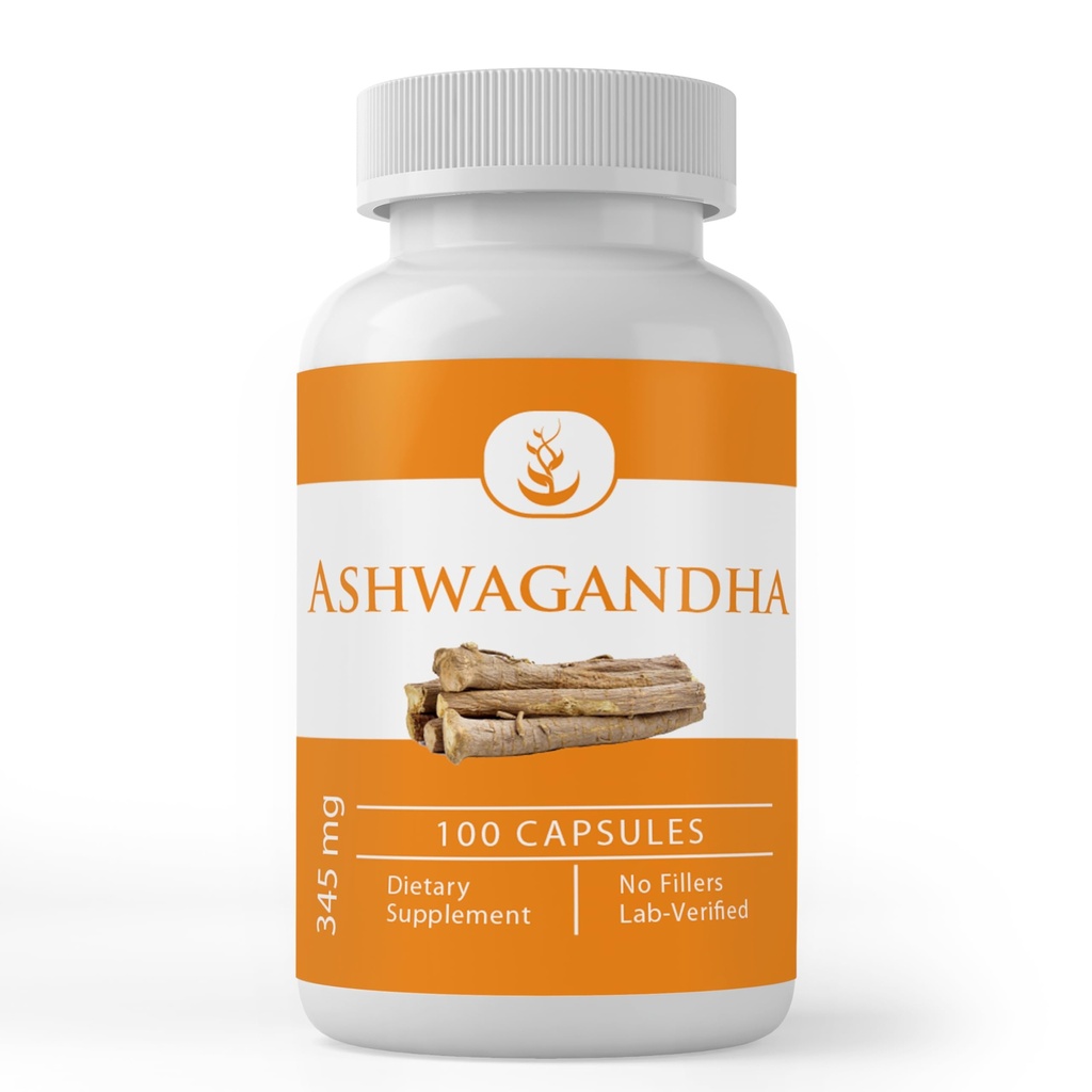 PURE ORIGINEEL INGREDIËNTEN Ashwagandha (100 capsules) Altijd zuiver, Geen additieven of fillers, Lab geverifieerd