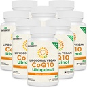 1000mg Liposomale CoQ10 Ubichinol, 480 Vegan Softgels, Hoge Absorptie Ubichinol CoQ10 Supplement, Actieve Antioxidant Vorm van Co-enzym Q10 voor Hartfunctie en Energieproductie
