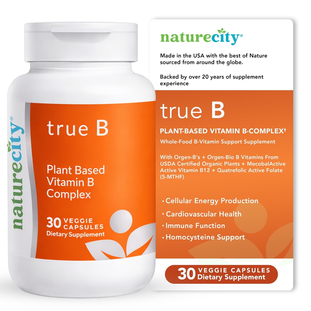 NatureCity True-B Plant Based Super B Vitamine Complex Supplement 