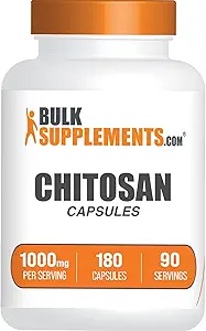 BulkSupplements.com Chitosan Capsules - Chitosan Supplements, Chitosan 1000mg - van Shellfish, 2 Capsule per Serving, 180 Capsules (Pack of 1)