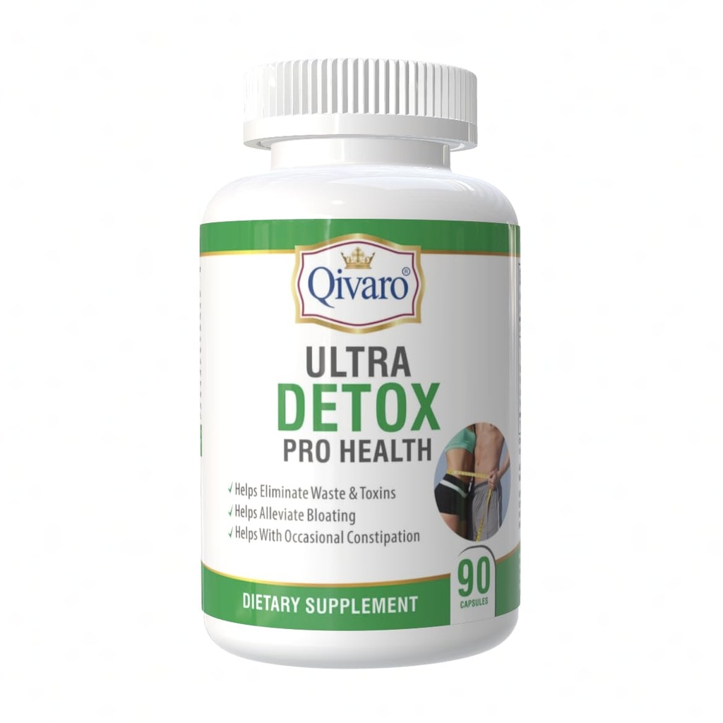 Ultra Detox Pro Health - Detox Cleanse Supplement - Constipatie Relief & Body Detox Pillen met Psyllium Husks, Apple Pectin Powder & Glucomannan Powder - Fiber Supplement - 90 Capsules