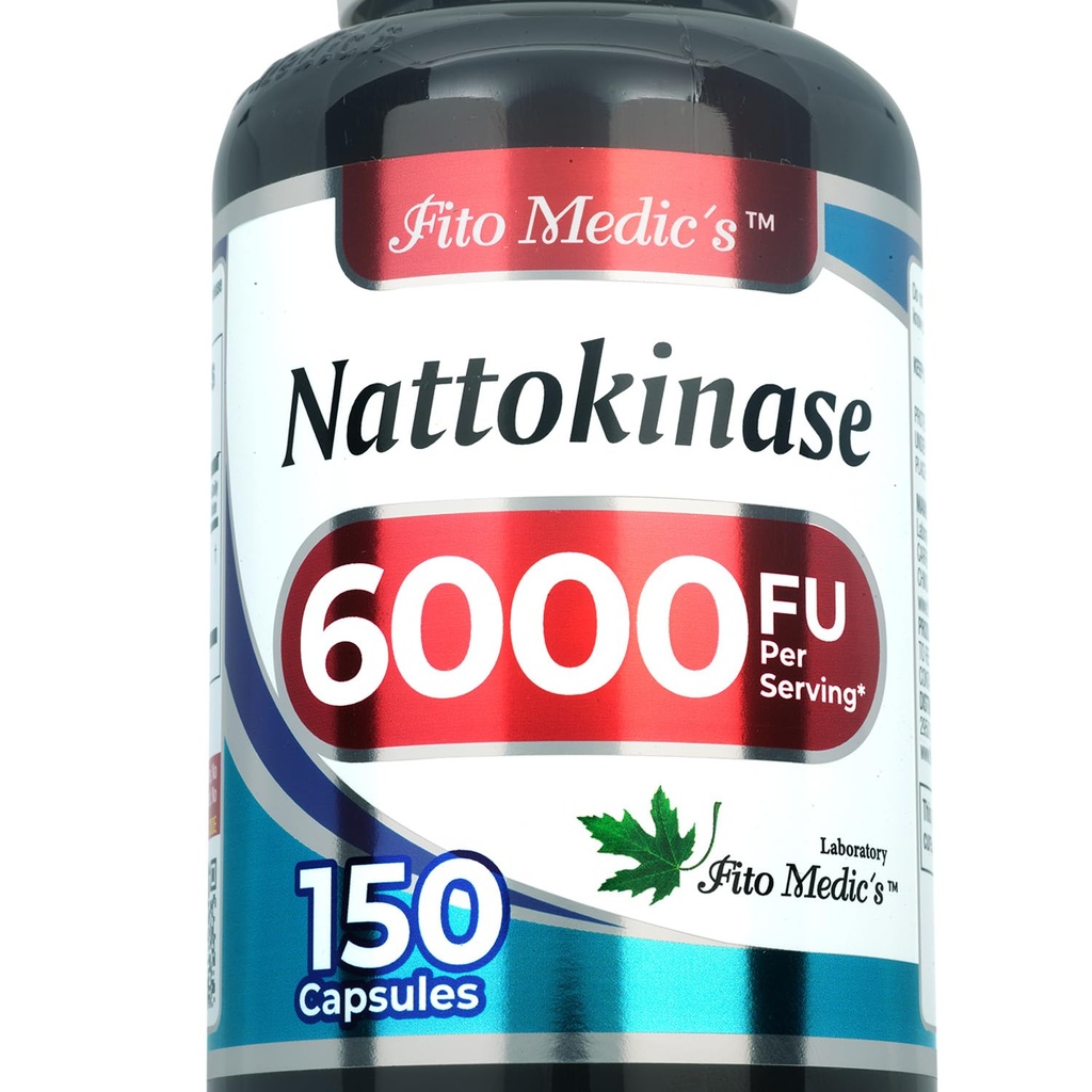 FITO MEDIC'S Lab - Nattokinase, Natto - 6000 FU Enzyme per Serving, 150 Capsules, Ultra hoge Absorptie.