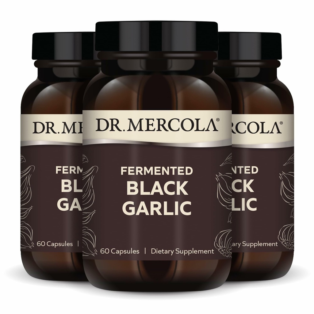 Dr. Mercola Gefermenteerde zwarte Knoflook, 90 porties (180 capsules), Dieetsupplement, Ondersteunt Immune Health, Non-GMO