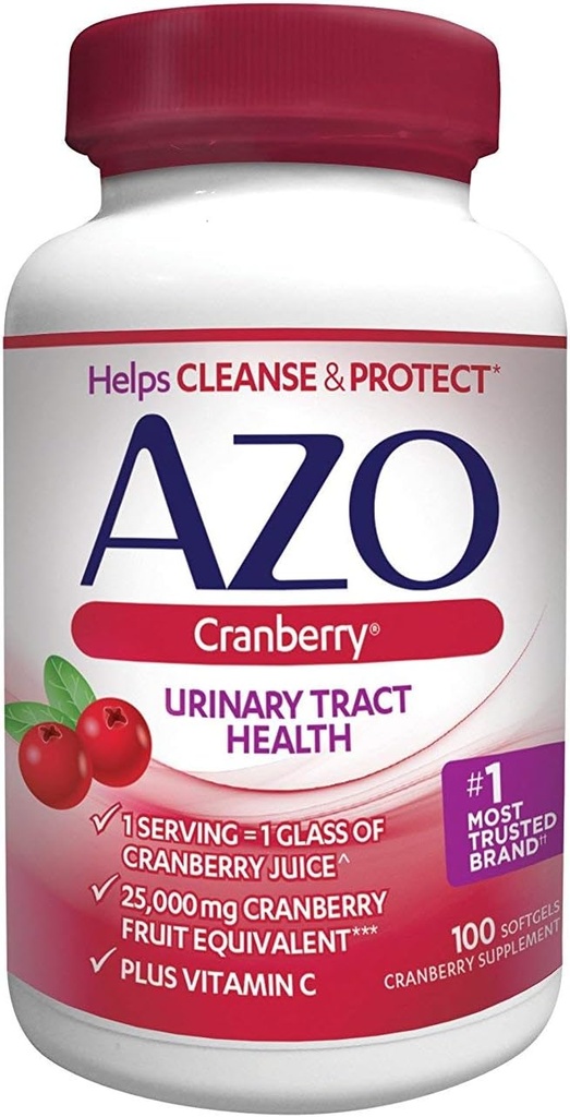 AZO Cranberry, maximale sterkte, Softgels 100 ea (verpakking van 4)