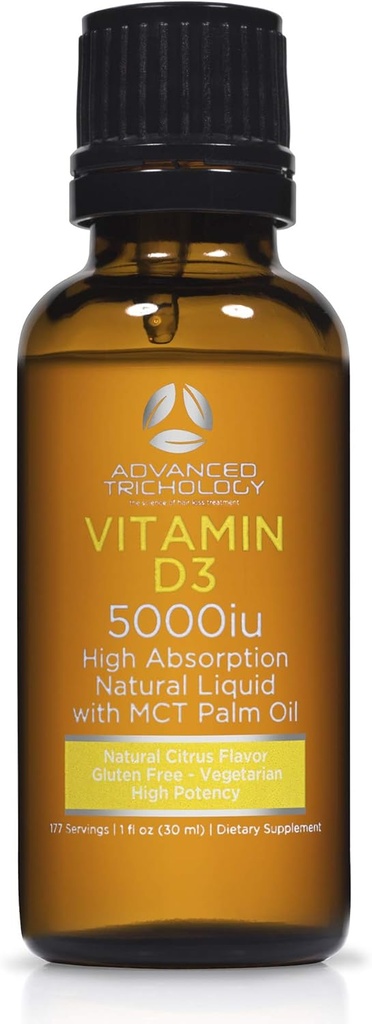 Geavanceerde trichologie Vegetarische vloeibare vitamine D35000 ie Hoge Absorptie - 1000 ie per druppel - 6 maanden levering - Glutenvrij 365 VIT D - 1 Fluid Ounce (pakket van 1)