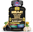Shilajit en Sea Moss Combo Pure Shilajit voor mannen en vrouwen Himalaya Shilajit Capsules Extra sterkte met Lions Mane, Rhodiola Rosea, Ashwagandha, Cordyceps, Ginseng Plus Turmeric