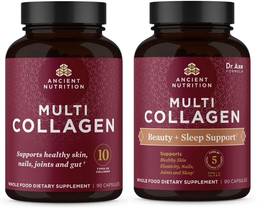 Ancient Nutrition Multi Collageen Capsules, 90 Tel + Multi Collageen Capsules, Beauty & Sleep, 90 Tellen