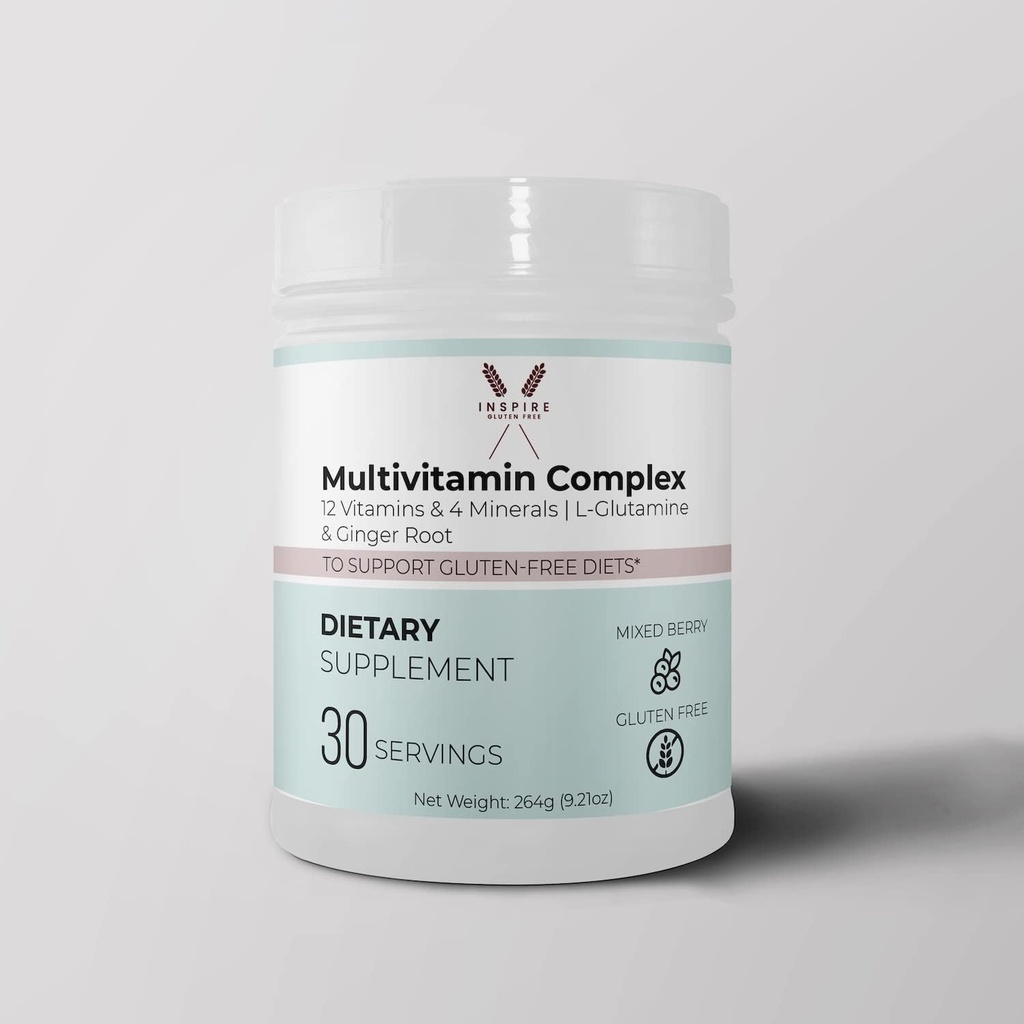multivitamin Powder, Celiac Supplement, Gluten Free Vitamins and Minerals - Immune Support zinc biotin b6 b2 niacin Calcium Natural Iodine kelp