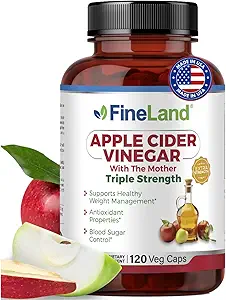 FineLand Apple Cider Vinegar Capsules with The Mother & Probiotics 