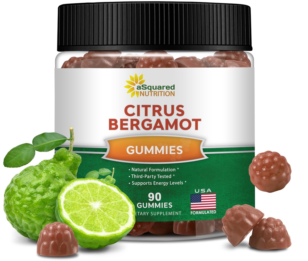 aSquared Nutrition Citrus Bergamot Gummies - Citrus Bergamot Extract Supplement 500mg Per portie - Pure Gummy Alternatief voor capsules & pillen