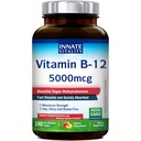 Aangeboren vitaliteit Vitamine B12 5000mcg, Sublingual, Vegan Methylcobalamine, Fast Solution Tablets, Natuurlijke Perzik smaak, Ondersteunt Energieproductie & Gezond Zenuwstelsel, 240 tabletten
