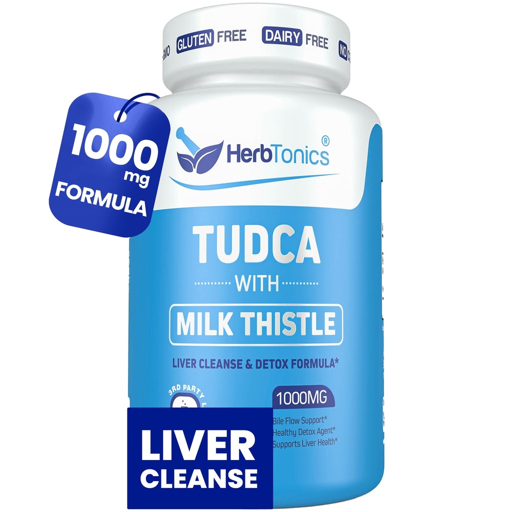 Herbtonics TUDCA 1000mg Lever Detox & Gallblader Support 