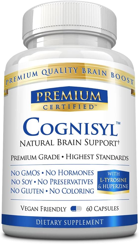 Cognisyl - Boost Memory, Mental Performance, Energy, and Focus. Vitamine B complex, St. John's Wort, DMAE Bitrate, BioPerine - 60 capsules