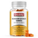 Magnesium Glycinate Gummies voor kinderen en volwassenen - Magnesium Glycinate 300mg Kauwbare supplement - bevordert slaap, spier, ontspanning (60Count)