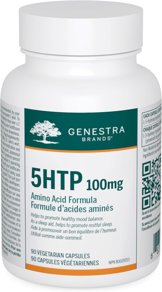 Genestra Merken 5HTP 100 mg Ondersteuning voor Slaap- en Geestelijk Balance 