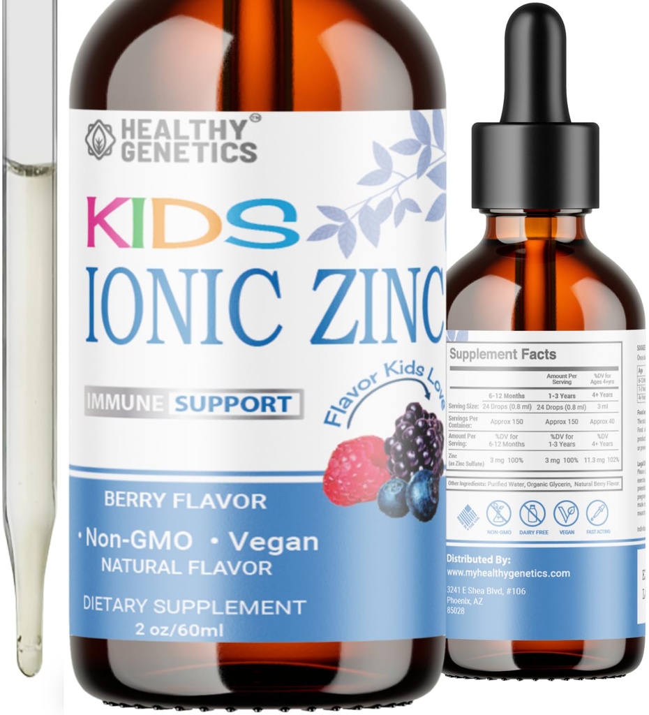Ionische Liquid Zink druppels voor kinderen & peuters 