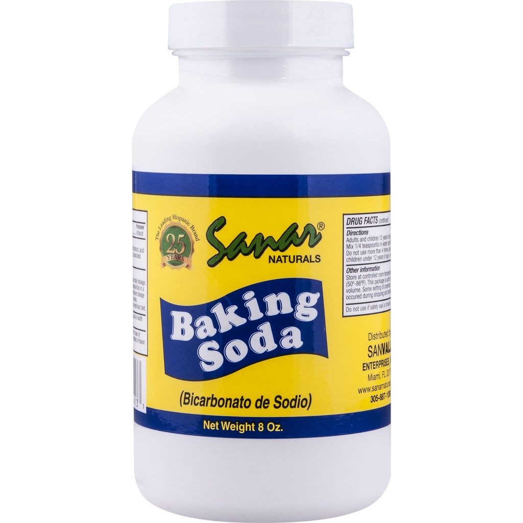 Sanar Naturals Bakken Soda, 8 oz - Voor Digestieve Ondersteuning als Antacida, Bakken, Reinigen, Ontgeuren, & Meer