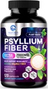 Psyllium Husk Fiber Supplement 1500mg - Vegan Prebiotic, Oplosbare vezel voor dagelijkse Digestieve Gezondheid & Regularity Support, Natuurlijke Psyllium Powder Caps, Sugar-Free, Non-GMO & Gluten-Free - 120 Capsules