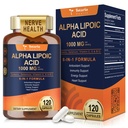 Totaria Alpha Lipoïne Acid 1000mg - ALA Supplement Antioxidant voor Neuropathie Ondersteuning Nerve Gezondheid, Lever Detox, Antioxidant, Metabolisme en Cell Energie, Anti-Aging - Non-GMO, Glutenvrij, Vegan Safe