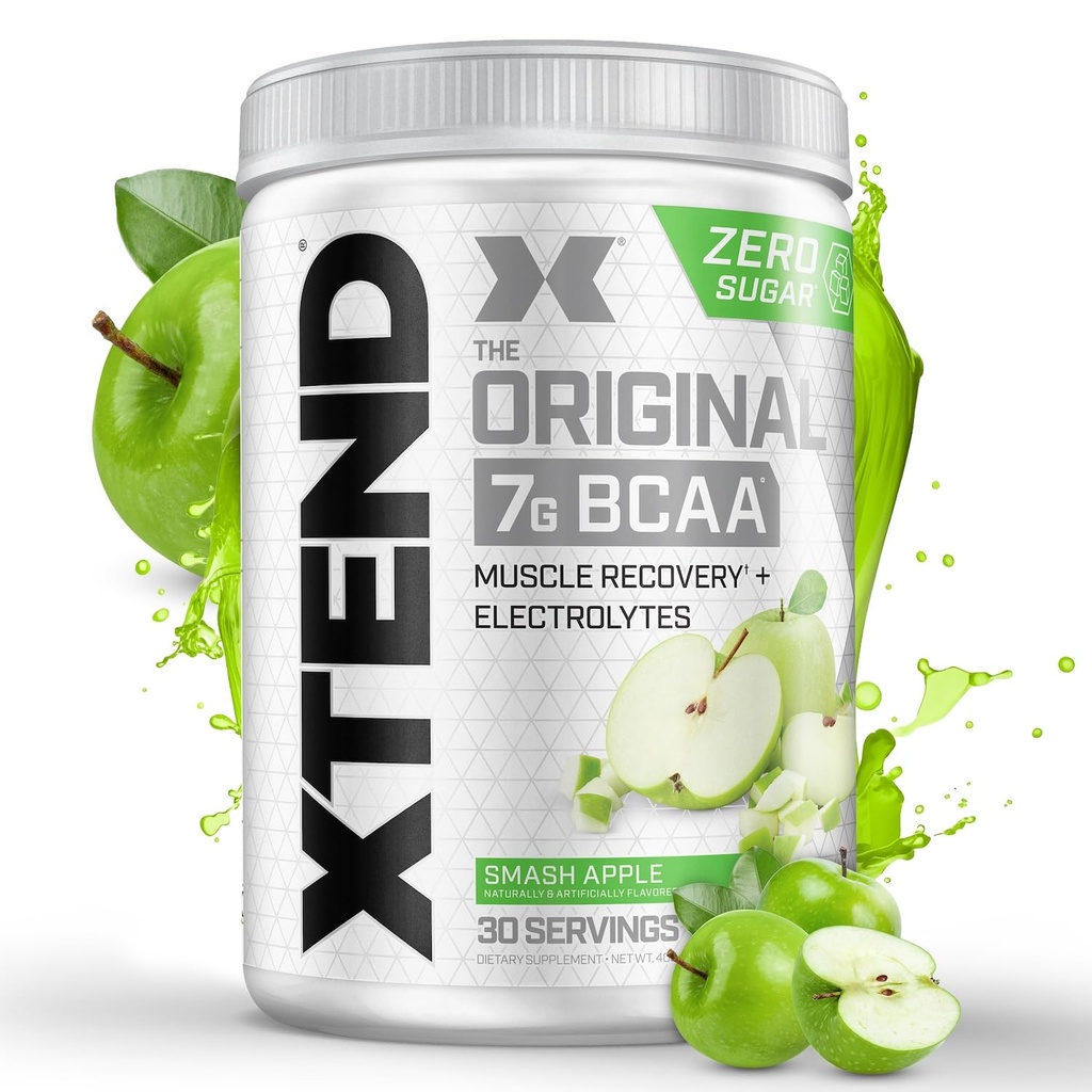 Xtend original BCAA poudre 7g BCAA et 2,5g L-Glutamine, sans sucre après l'entraînement Muscle récupération boisson avec acides aminés pour les hommes et les femmes, 30 portions