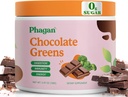 Greens Superfood Poudre Boissons pour enfants - Miam Chocolat Poudre de chocolat vert pour enfants - Sans sucre Chocolate Mix Suppléments verts - Verts quotidiens avec Spiruline et Chlorella - 60 portions