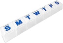Wekelijkse Pillen Organisator - Extra Grote Pillen, Geneeskunde, Vitamine Organisator Box, Weekly, Dagelijkse Planner Container met gemakkelijk te lezen brieven, BPA Gratis - Dagelijkse Reizen 7 Dag Medicijnen pil Box Case