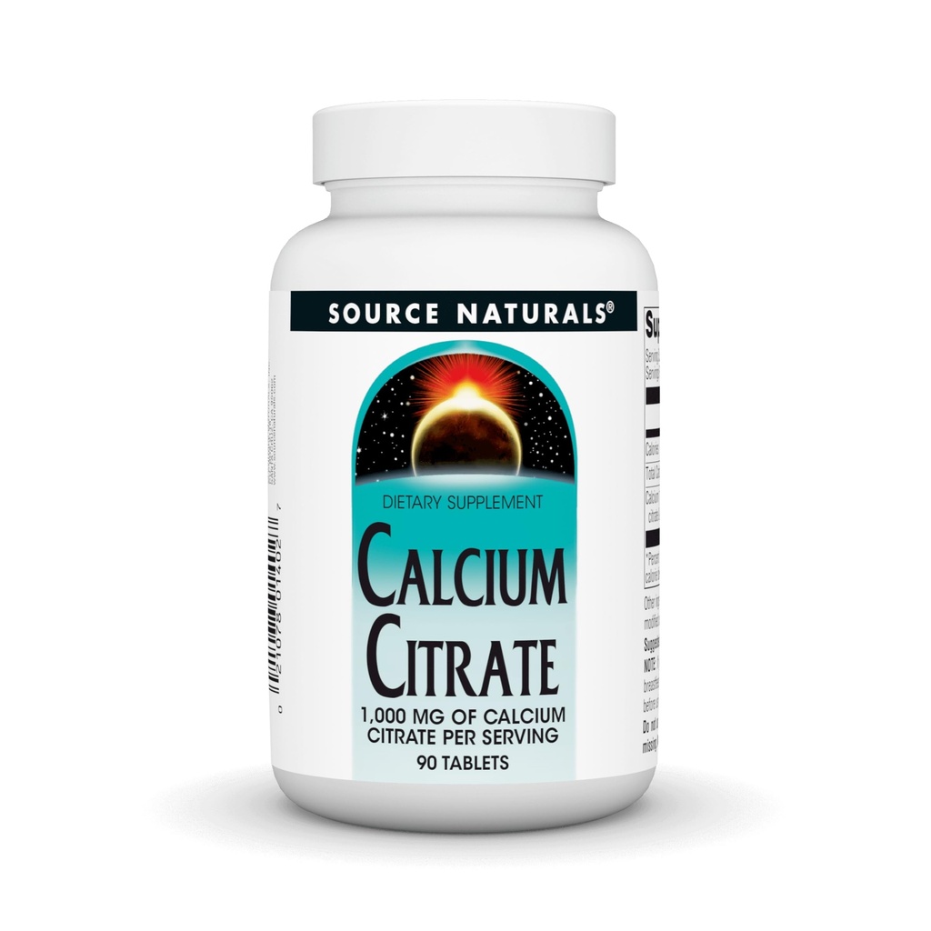 BRON NATUURLIJKE Calcium citraat 1000 mg Calcium per portie, 90 Tel.