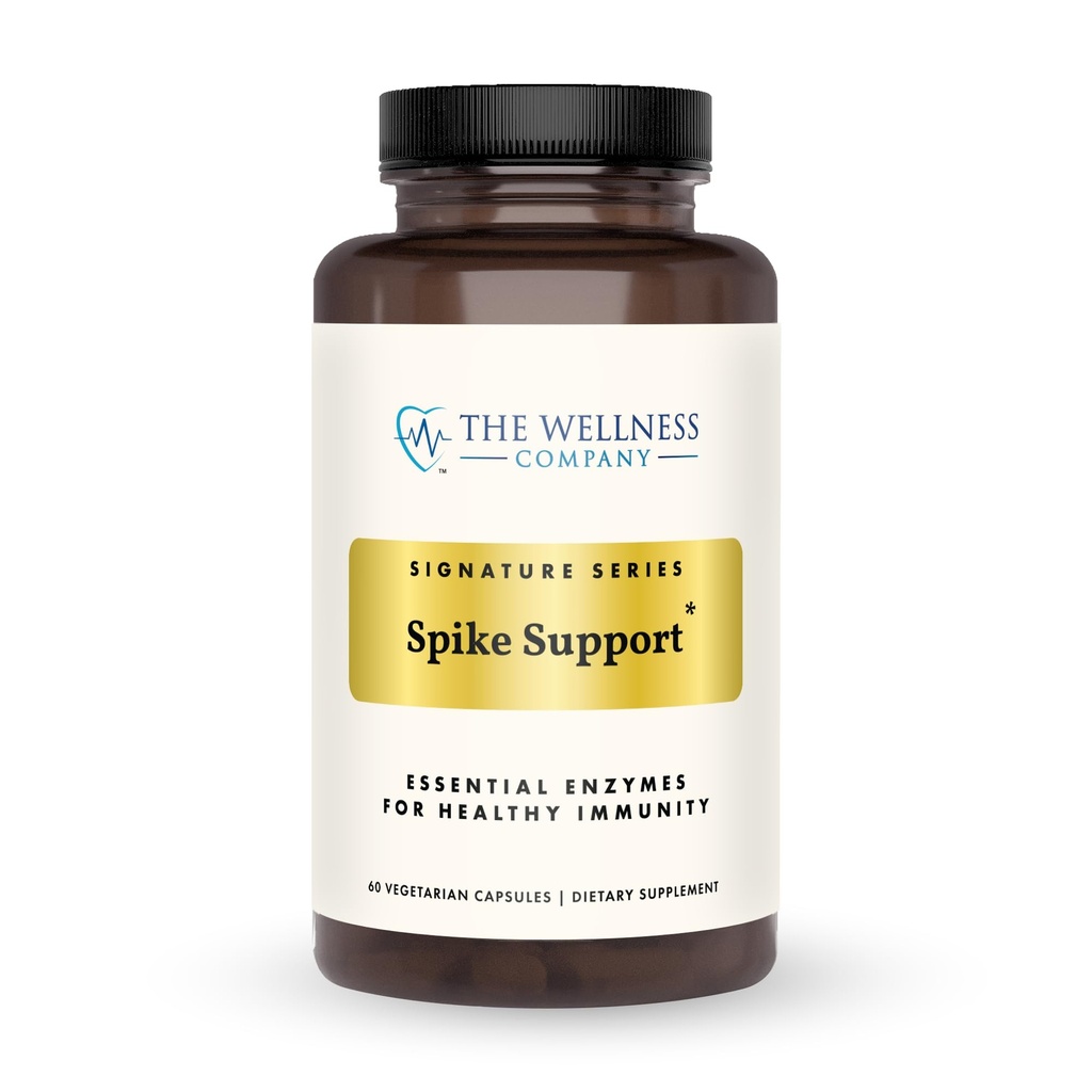 The Wellness Company Spike Support - Detox, Immune Health, Blood Flow, Anti-Clotting - Nattokinase, Dandelion Root, et Sativa Noir 60ct (1 mois d'approvisionnement)