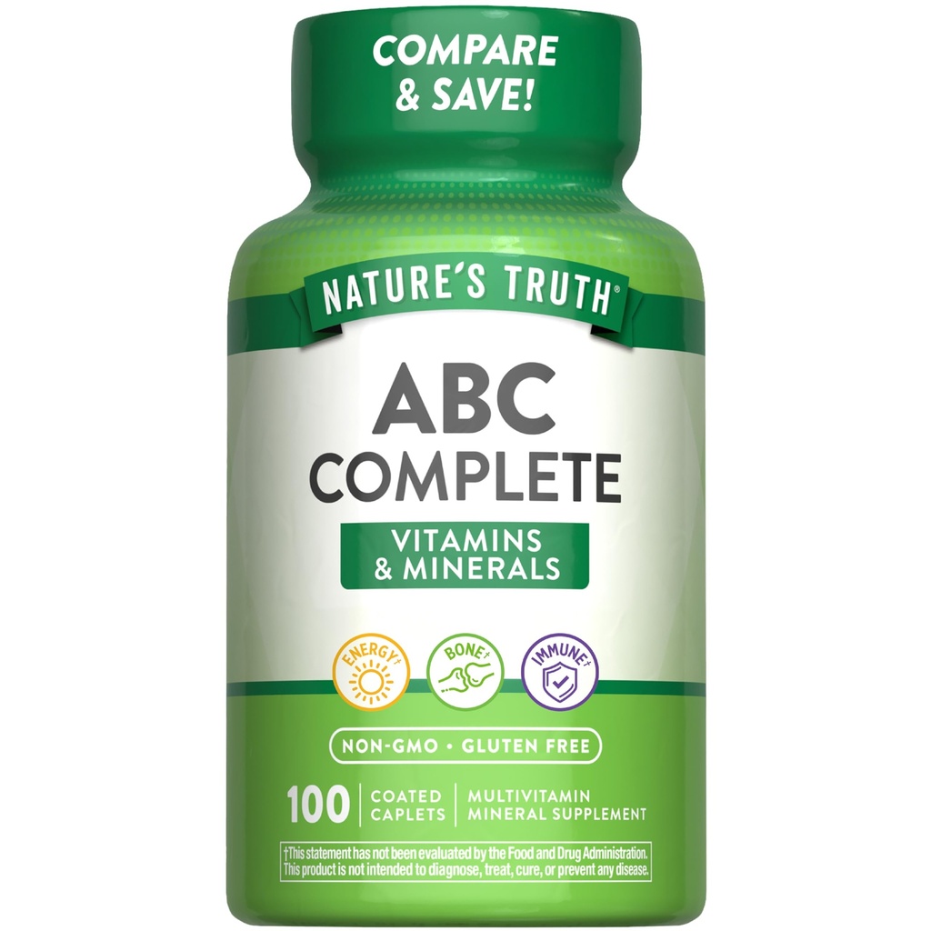 La vérité de la nature Adulte ABC Multivitamine complète pour les hommes et les femmes