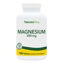 NaturesPlus Magnesium - 200 mg, 180 tabletten - Vegetarisch, Glutenvrij - 180 porties