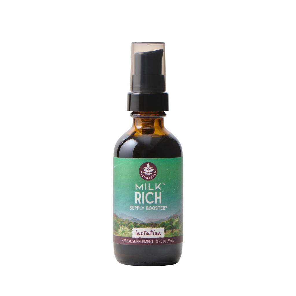 WishGarden Kruiden Melk Rijk aan geiten Rue en Fenegriek - Herbal Borstvoeding Support Supplement, Breast Milk Supply Boost en borstvoeding Supplement om de melkstroom kwaliteit en productie te verhogen, 2oz