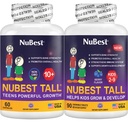 NuBest Bundle Tall 10+ 60 Capsules Tall Kids 90 Kauwbare tabletten Ondersteuning voor de groei van de hoogte voor kinderen & tieners 