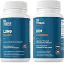 Dr. Tobias Lung Health & DIM Complex ondersteunt Lung Cleanse & Detox Formula, Estrogen Detox & Balance Complex, voor mannen en vrouwen, niet-GMO