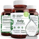 Natuurlijke Nutra Kelp Iodine Thyroid Support Supplement, Versterkt het immuunsysteem, en Regulates Metabolisme, Vegan Sea Kelp, Niet GGO, Atlantic Sourced Seaweed Extract, 225 mcg, 100 tabletten