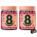 8Greens Supergreens Gummies Super Greens Powder Superfood Gummy for Metabolisme, Immunity & Focus, Digestive Health Enzymes, Organic: Chlorella, Spirulina, Aloë Vera, Peach Flavor, 100 Tel.