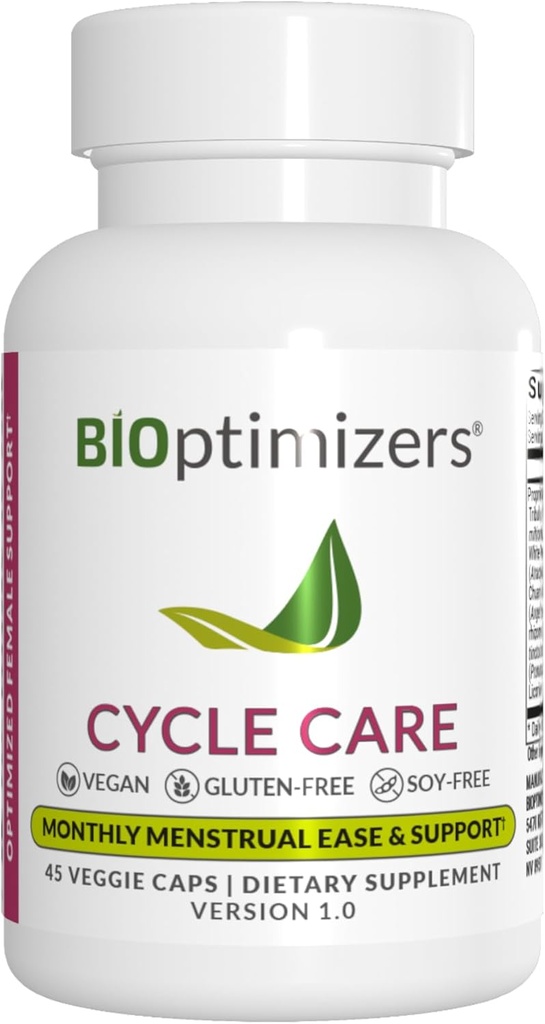 BIOptimizers - Soutien du cycle - Supplément de soutien de la période pour les femmes - Soulagement menstruel de ballonnement et de crampage - 45 capsules