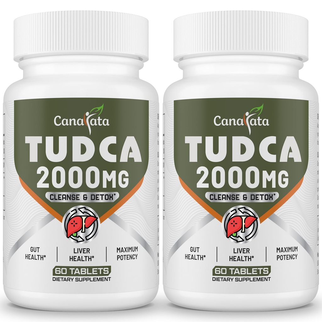 TUDCA Leversupplementen 2000mg - Sterke Bile Zouten Ondersteuning Lever Detox & Reiniging - Lever en galblaas Gezondheid Formule-Eenvoudig doorslikken Tablets-60 Days Supply